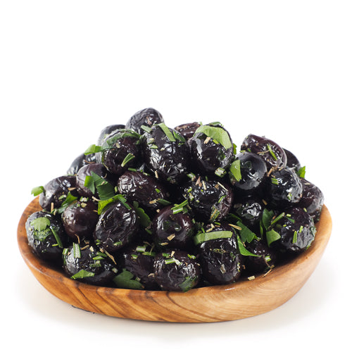 Marinated Green and Black Olives with Parsley and Rosemary