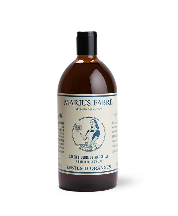 Marseille Natural Liquid Soap with Orange Zest