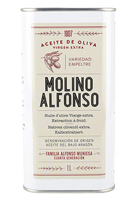 Extra Virgin Olive Oil Empeltre Variety, Molino Alfonso Tin