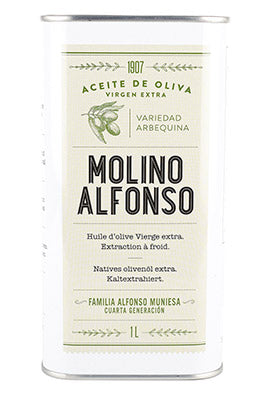 Extra Virgin Olive Oil Arbequina Variety, Molino Alfonso Tin