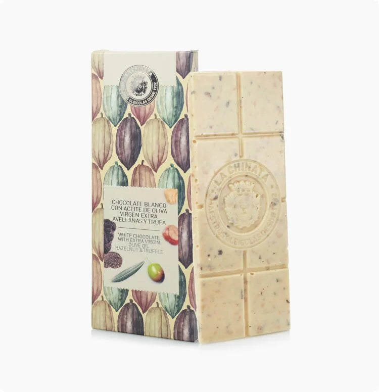 White Chocolate with, Extra Virgin Olive Oil, Hazelnut and Truffle