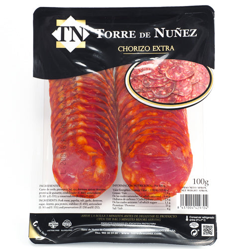 Sliced Chorizo, Torre de Nunez 500g