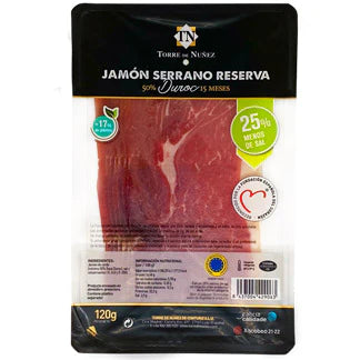 Sliced Jamon Serrano Reserva, Torre De Nunez
