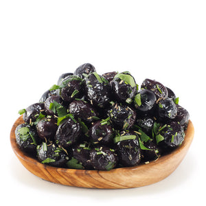 Black Moroccan Olives dressed with Herbes de Provence