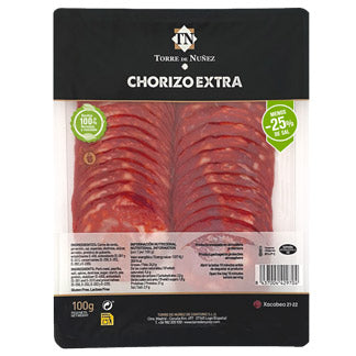 Sliced Chorizo Extra 100g Torre de Nunez